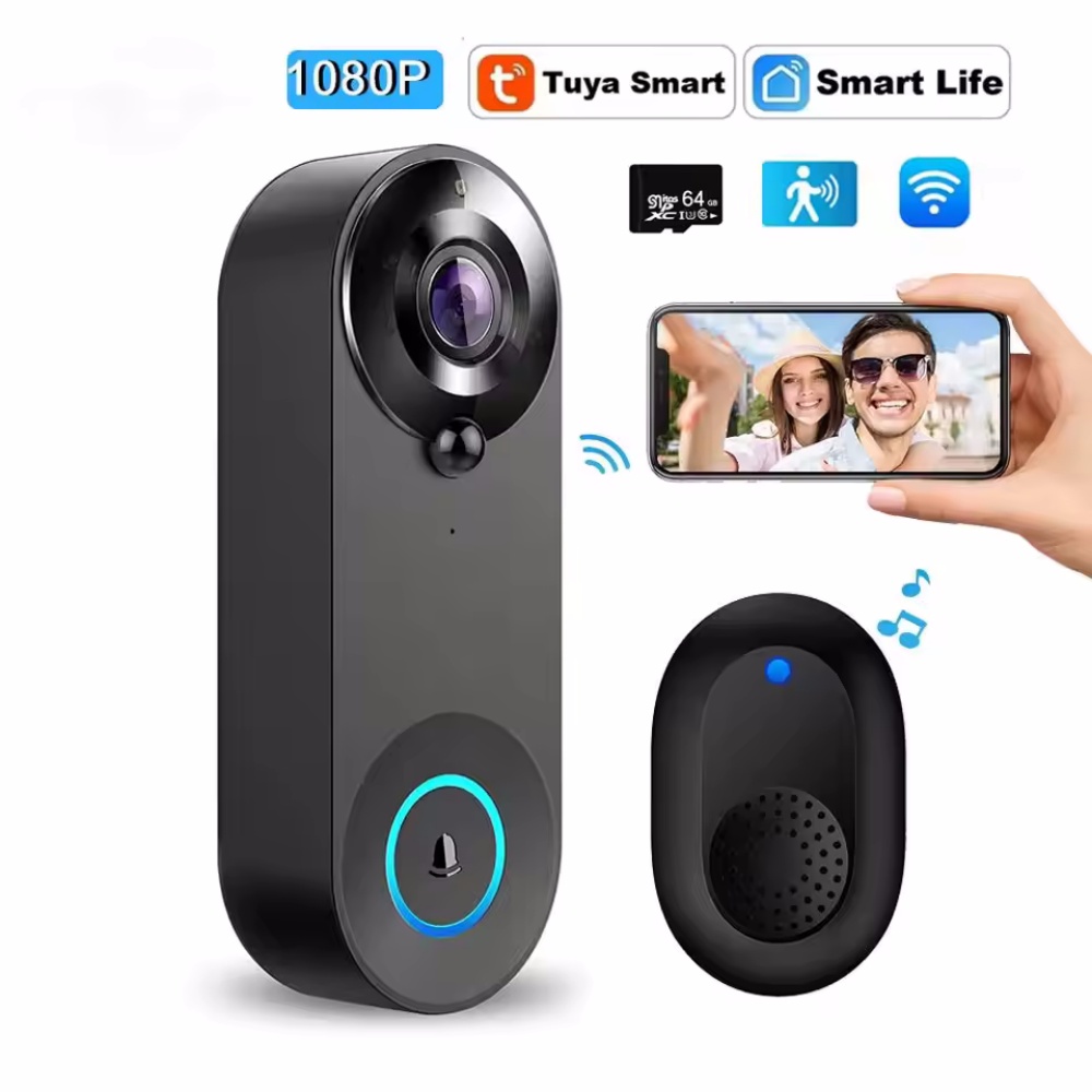 Home Security Premium - Tuya 1080P Wireless WIFI Doorbell Video