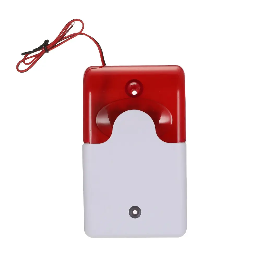 Home Security Options - Durable Wired Strobe Siren Alarm with