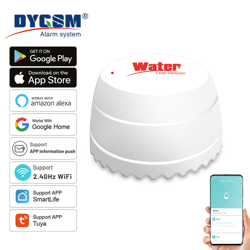 Home Security Equipment - Tuya WiFi Water Leak Detector Flood