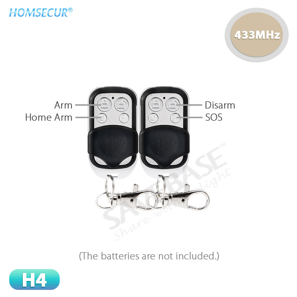 Home Security Monitoring - HOMSECUR H4 4Pcs 433MHz Wireless Metal