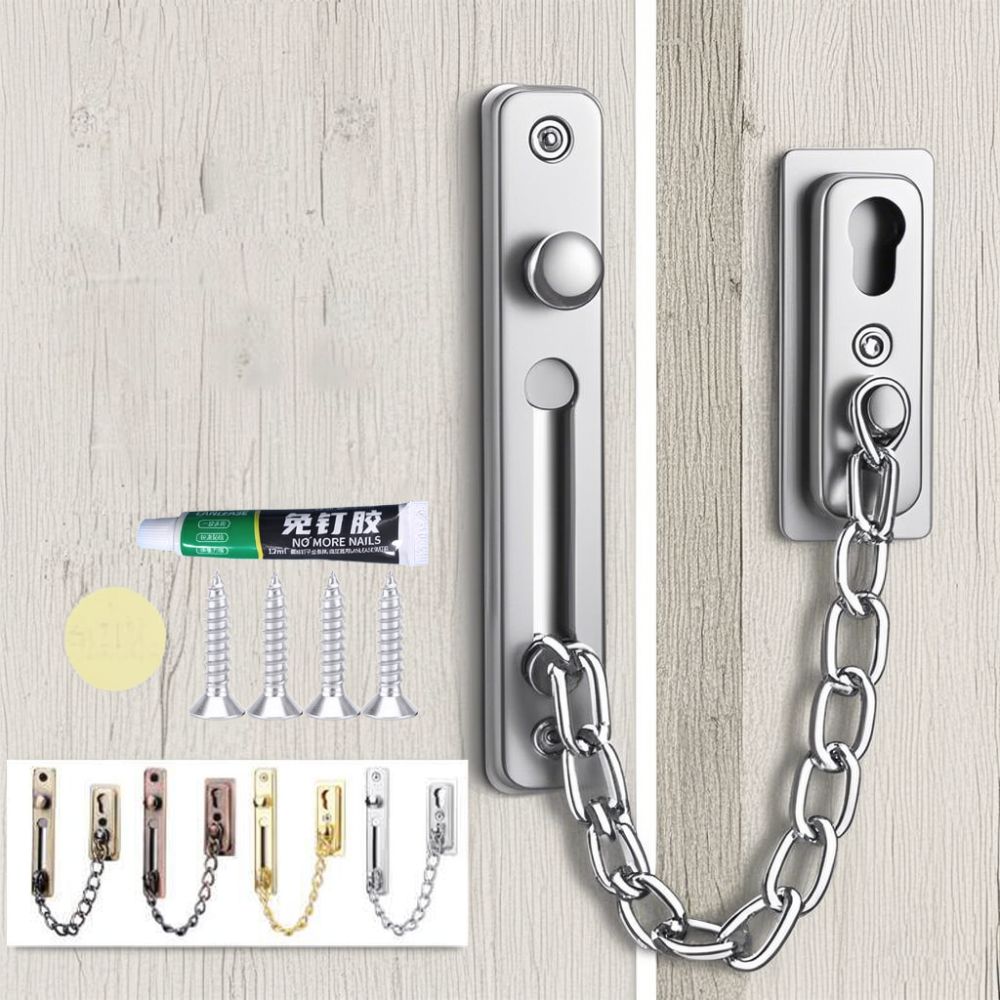 Home Security For Renters - Door Security Guard Chain Lock Stainless
