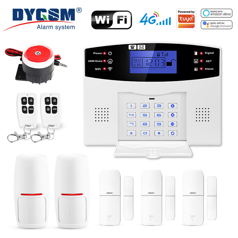 Home Security Equipment - DYGSM Tuya Smart 4G+Wifi Home Security