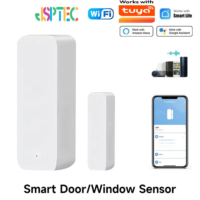Home Security With Ai - Tuya WiFi Smart Door Sensor Door
