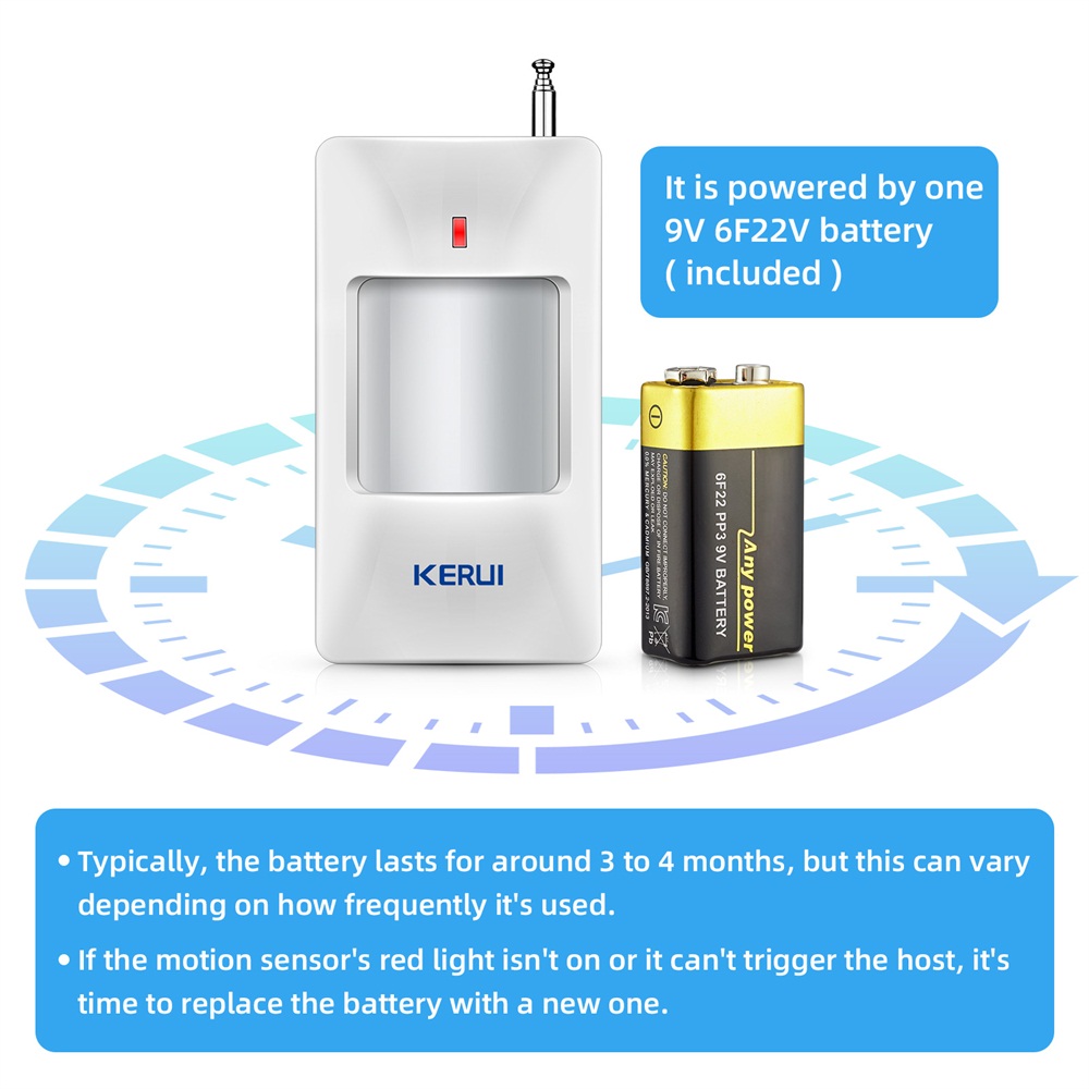 KERUI Wireless PIR Motion Sens - Home Security With Ai ulasan dan harga