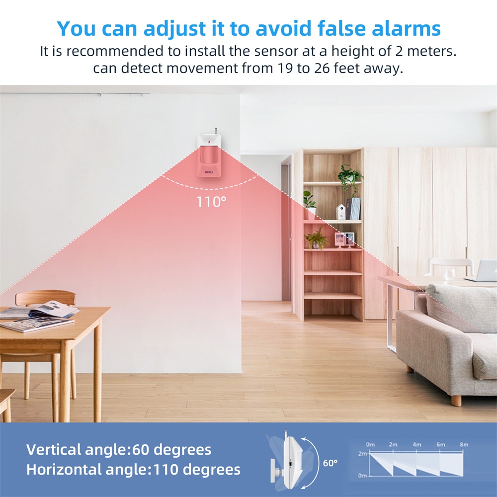 KERUI Wireless PIR Motion Sens - Home Security With Ai ulasan dan harga