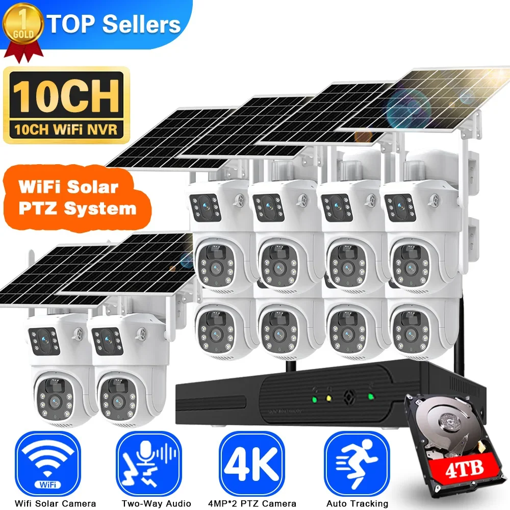 4K 8MP Dual Lens Wifi Solar CC - Home Security Premium ulasan dan harga