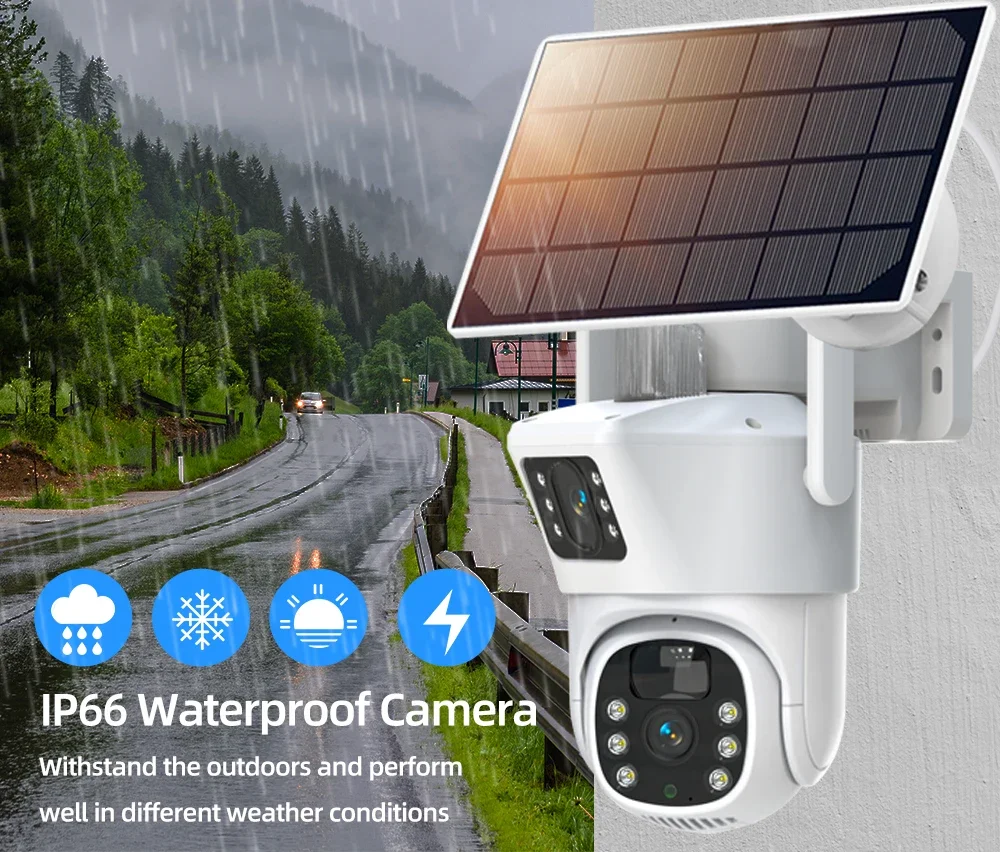 4K 8MP Dual Lens Wifi Solar CC - Home Security Premium ulasan dan harga