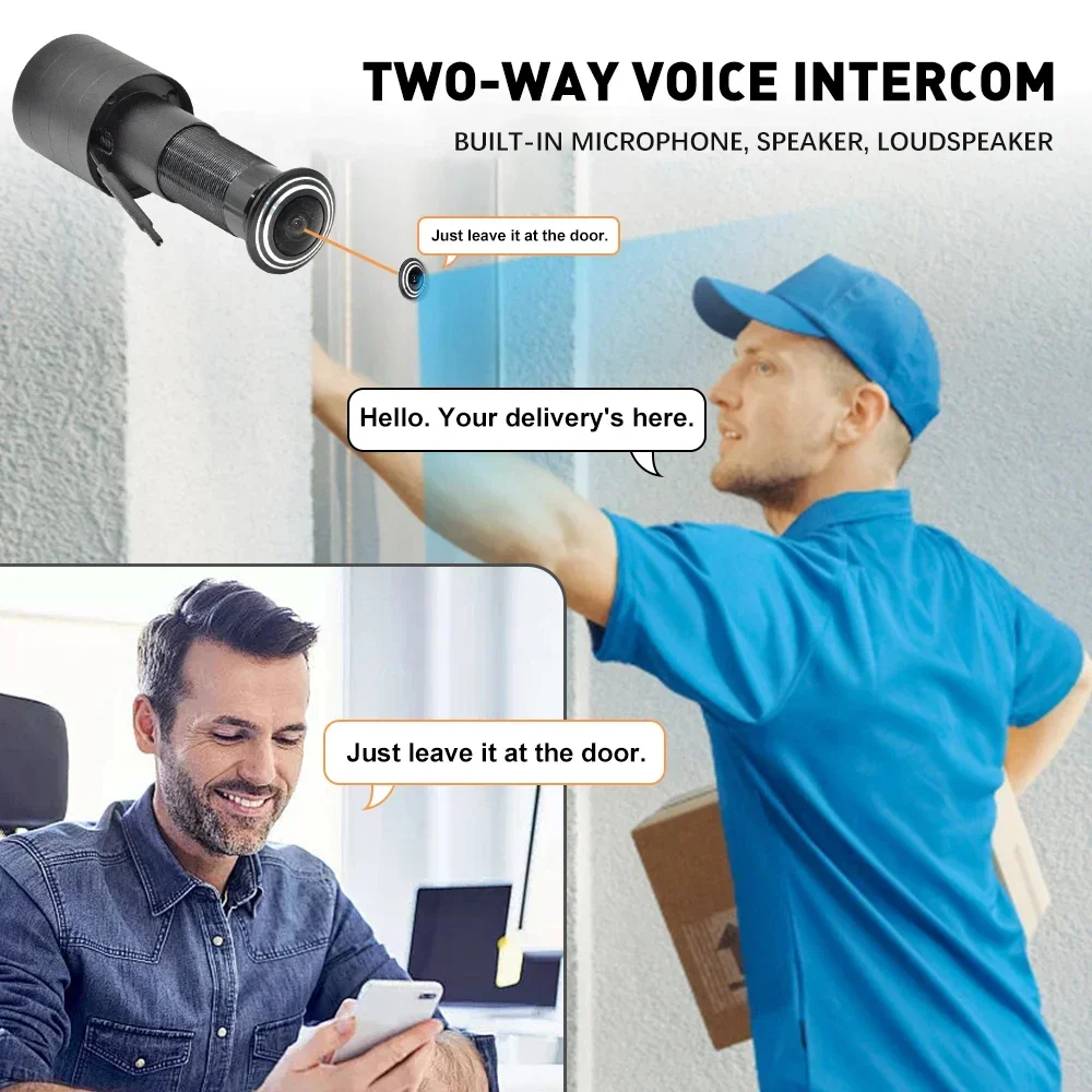 3MP HD 2.4G/5G WiFi Door Viewe - Home Security Front Door Camera ulasan dan harga