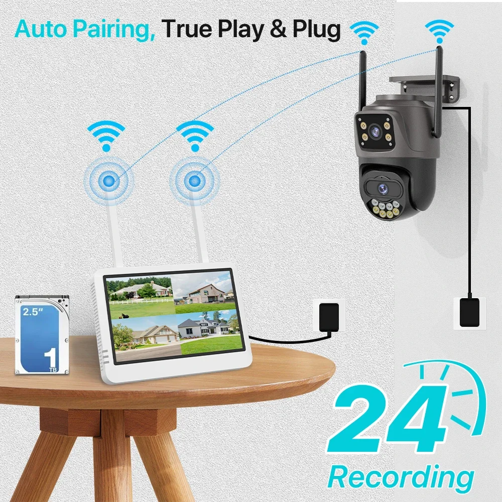 7 Inch 8CH 5MP WiFi NVR Securi - Home Security Camera ulasan dan harga