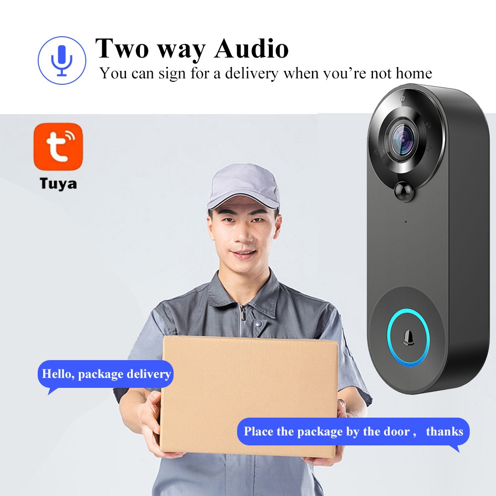 Tuya 1080P Wireless WIFI Doorb - Home Security Premium ulasan dan harga