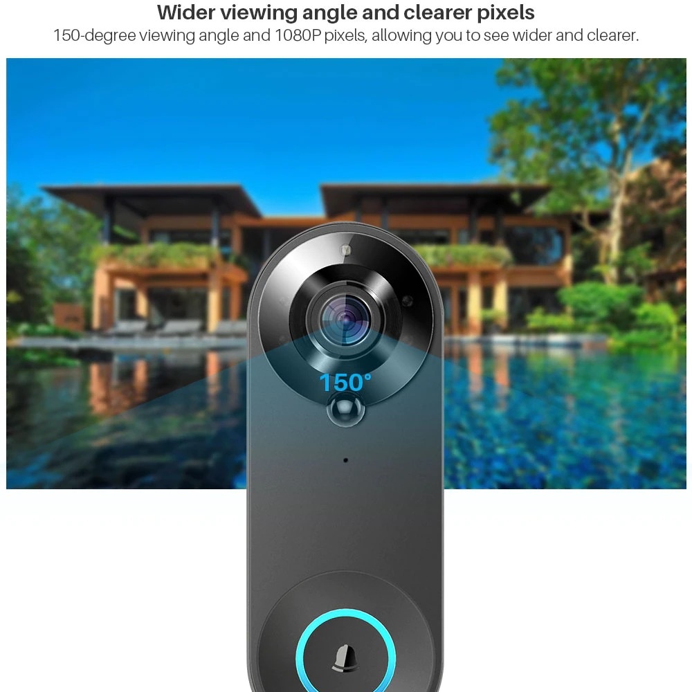 Tuya 1080P Wireless WIFI Doorb - Home Security Premium ulasan dan harga