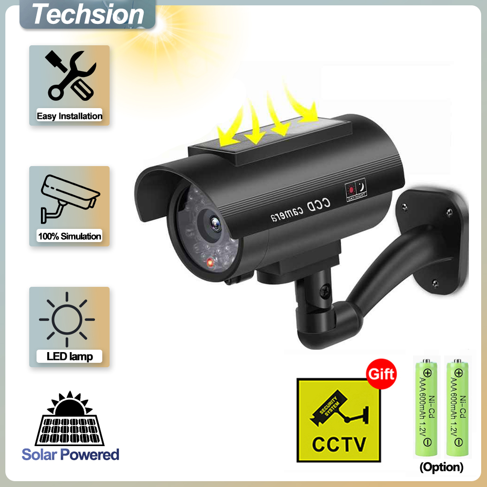 Solar Panel Dummy Surveillance - Home Security Lights Outdoors ulasan dan harga