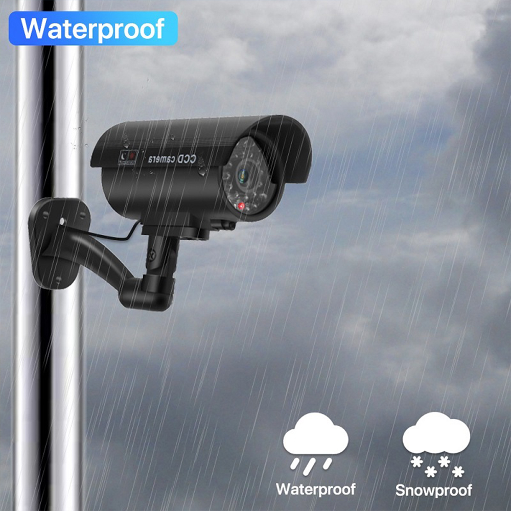 Solar Panel Dummy Surveillance - Home Security Lights Outdoors ulasan dan harga