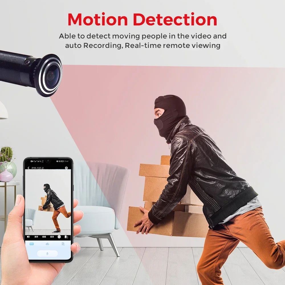 PEGATISAN 2K Wifi Tuya Peephol - Home Security Front Door Camera ulasan dan harga