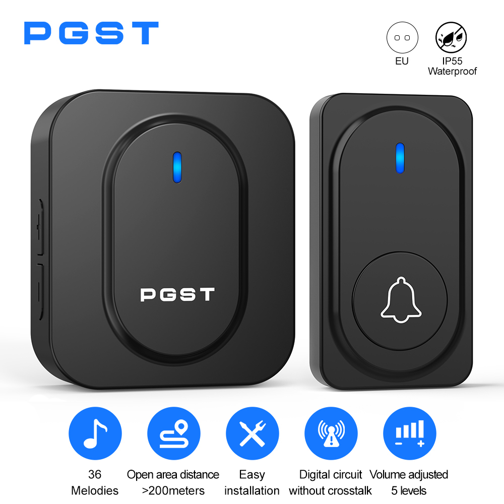 PGST Wireless Doorbell 36 Chim - Home Security Lights Outdoors ulasan dan harga