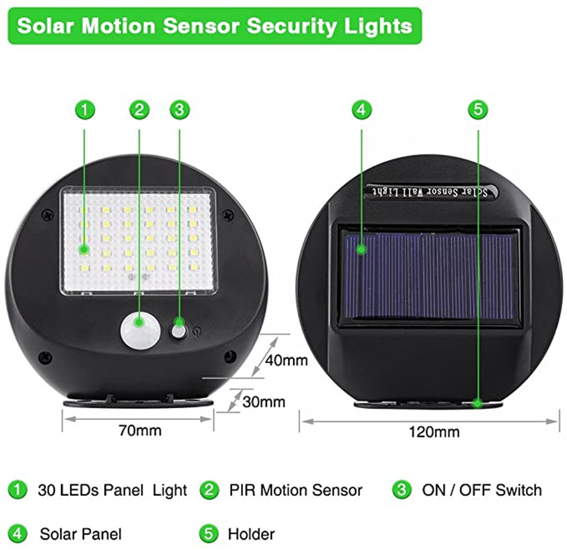 30LED Solar Lights Outdoor Sec - Home Security Lights Outdoors ulasan dan harga
