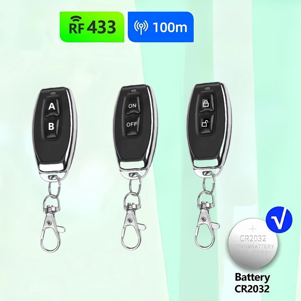 433MHz Learning Remote Control - Home Security Front Door Camera ulasan dan harga