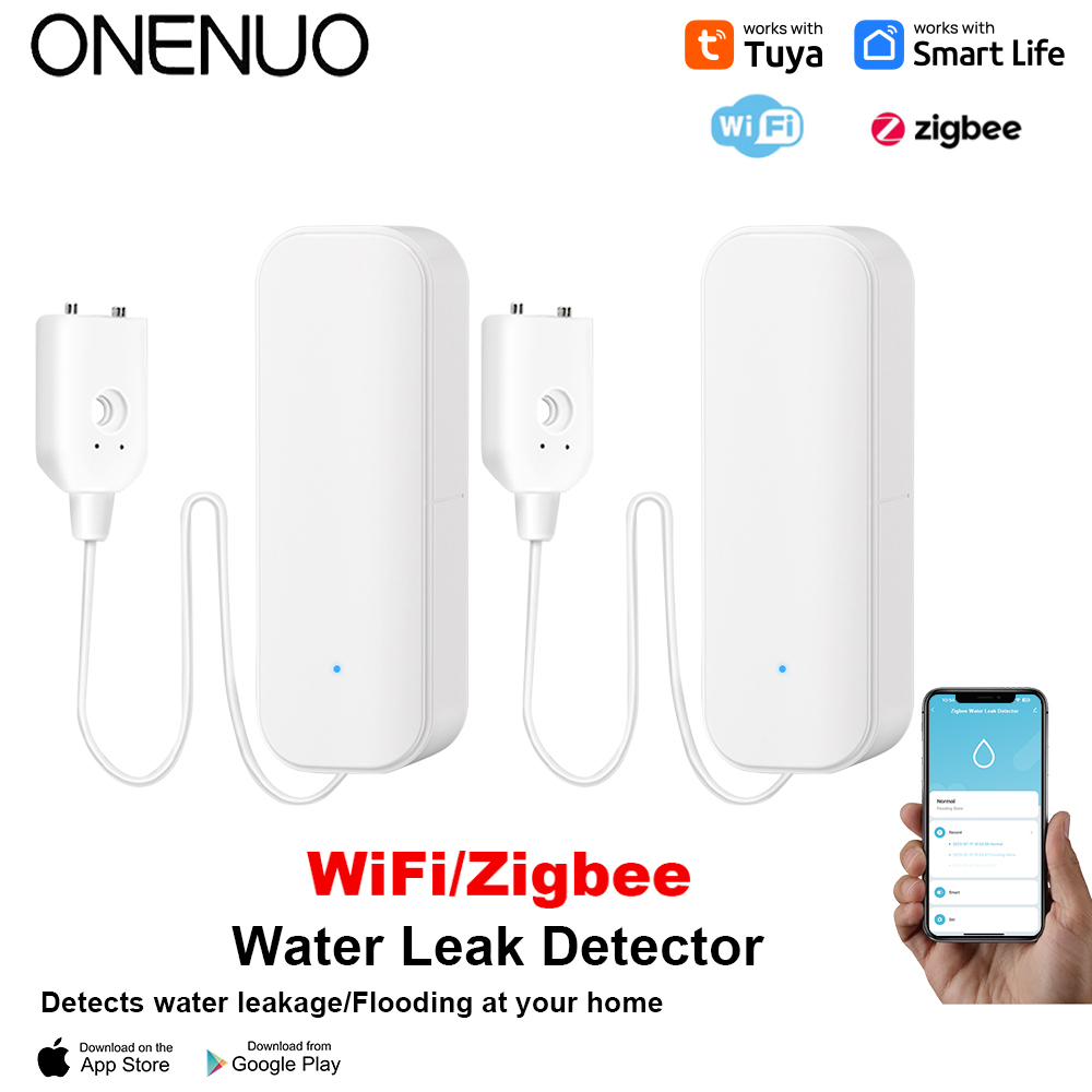 WiFi/Zigbee Water Sensor Tuya  - Home Security With Ai ulasan dan harga