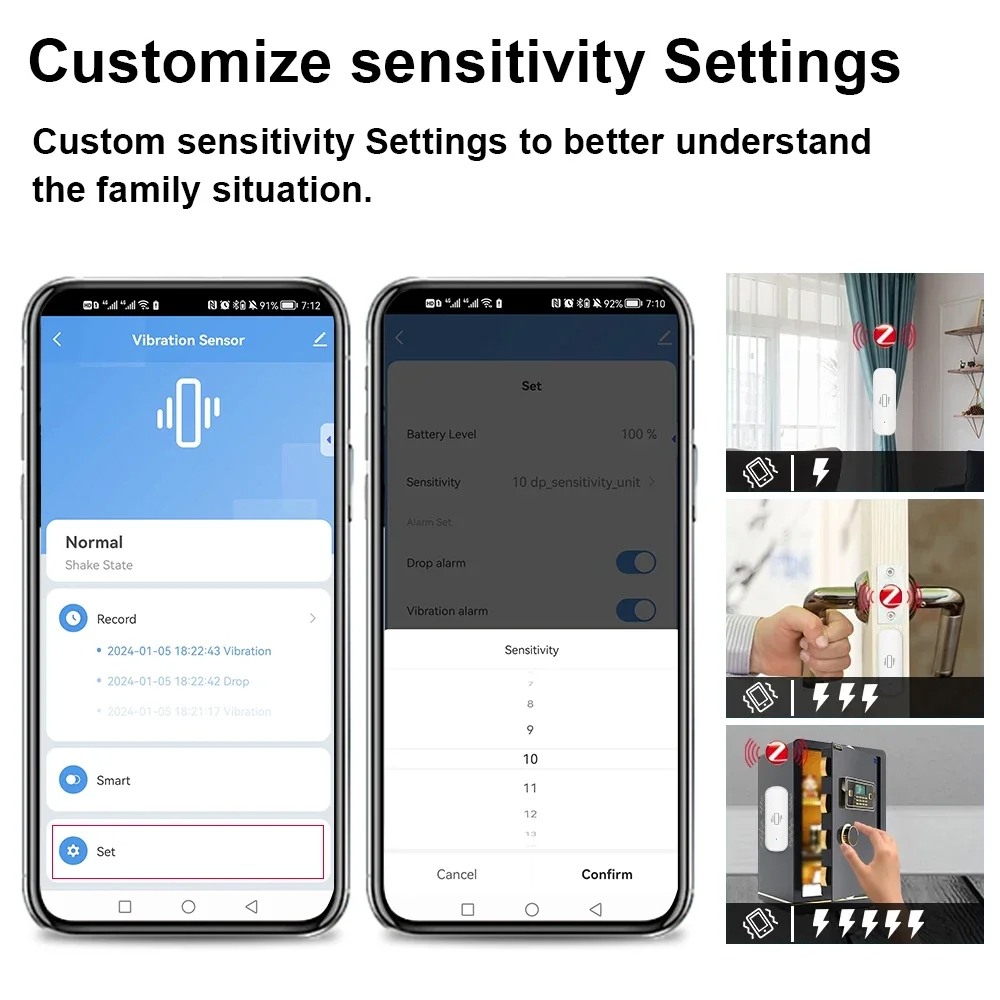 Smart ZigBee Vibration Sensor  - Home Security App ulasan dan harga
