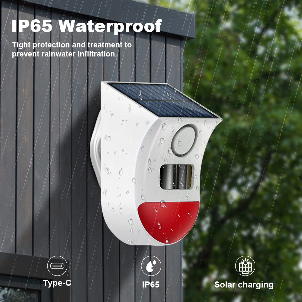 Tuya Zigbee Solar Siren Alarm  - Home Security With Ai ulasan dan harga