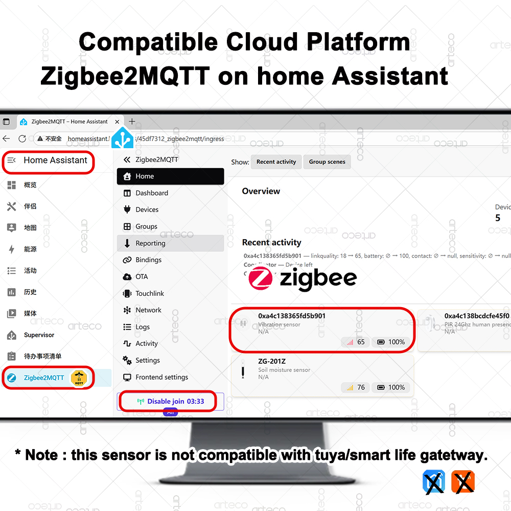 Smart ZigBee 3.0 Vibration Sen - Home Security App ulasan dan harga