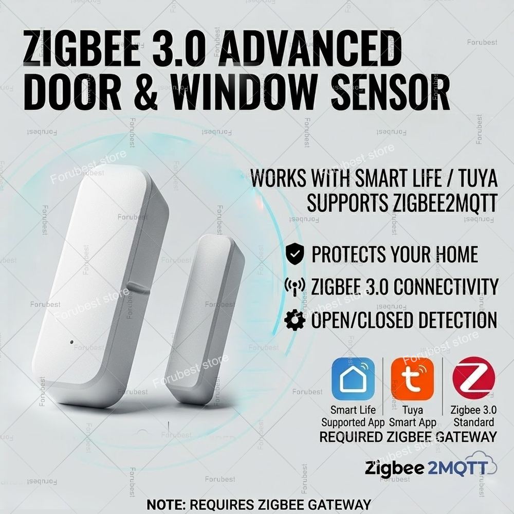 Tuya Zigbee Door Window Sensor - Home Security With Ai ulasan dan harga