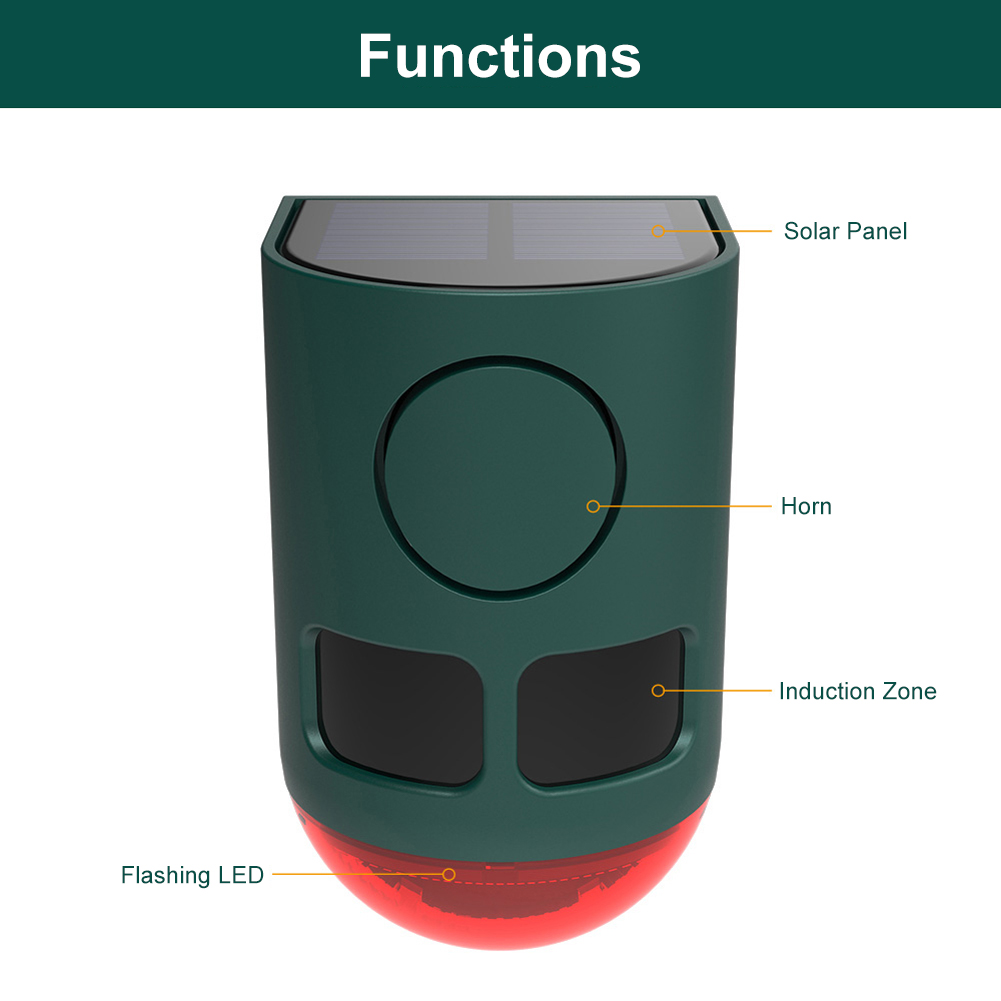 Solar Outdoor Motion Sensor Al - Home Security Lights Outdoors ulasan dan harga