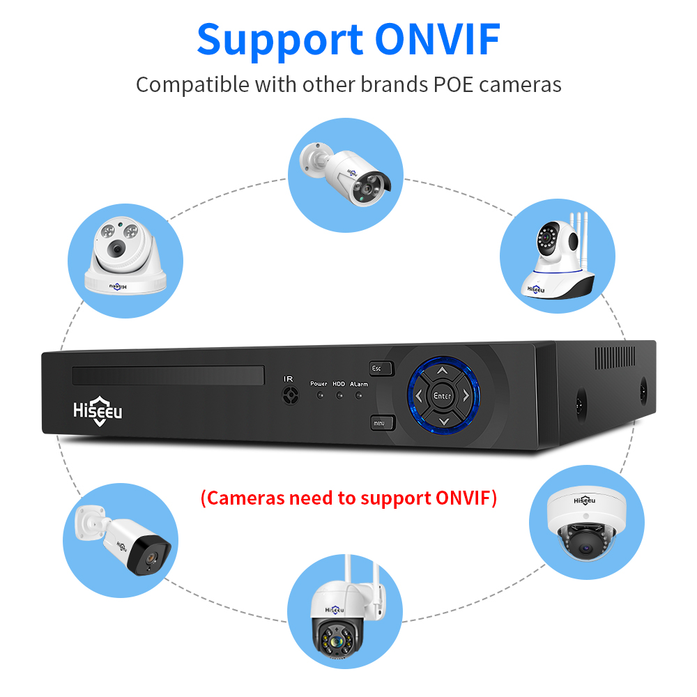 Hiseeu 4CH 10CH 16CH 4K 8MP 5M - Home Security Camera ulasan dan harga