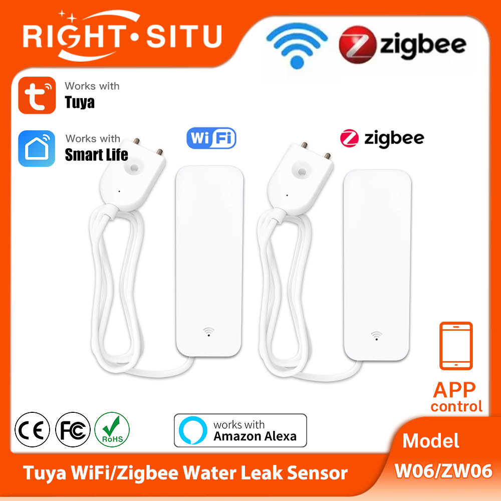 Tuya WiFi Zigbee Water Sensor  - Home Security With Ai ulasan dan harga