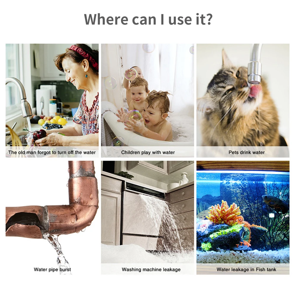 Tuya WiFi Zigbee Water Sensor  - Home Security With Ai ulasan dan harga