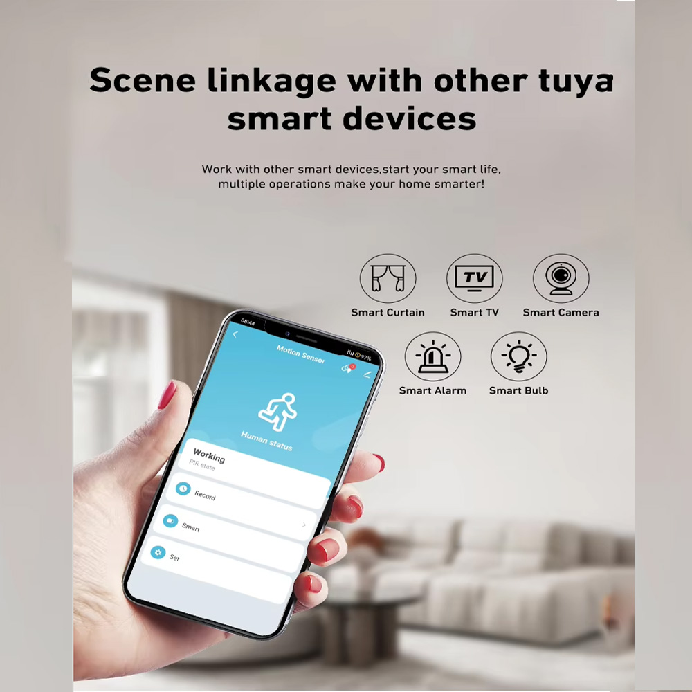 Smart PIR Motion Sensor WiFi Z - Home Security With Ai ulasan dan harga