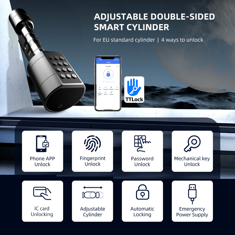 Smart Euro Cylindrical Door Lo - Home Security Packages ulasan dan harga
