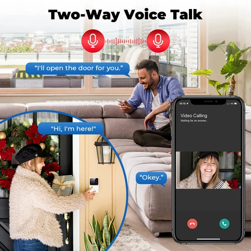Smart Home WiFi Video Doorbell - Home Security Premium ulasan dan harga