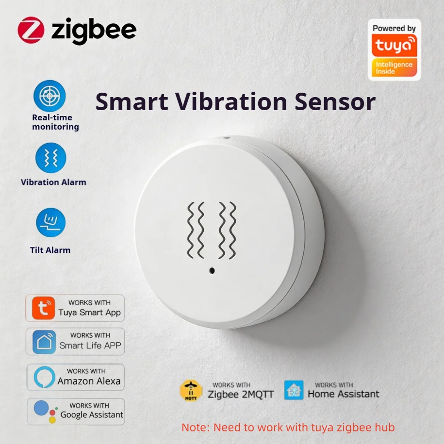 Tuya Zigbee Smart Vibration Se - Home Security App ulasan dan harga