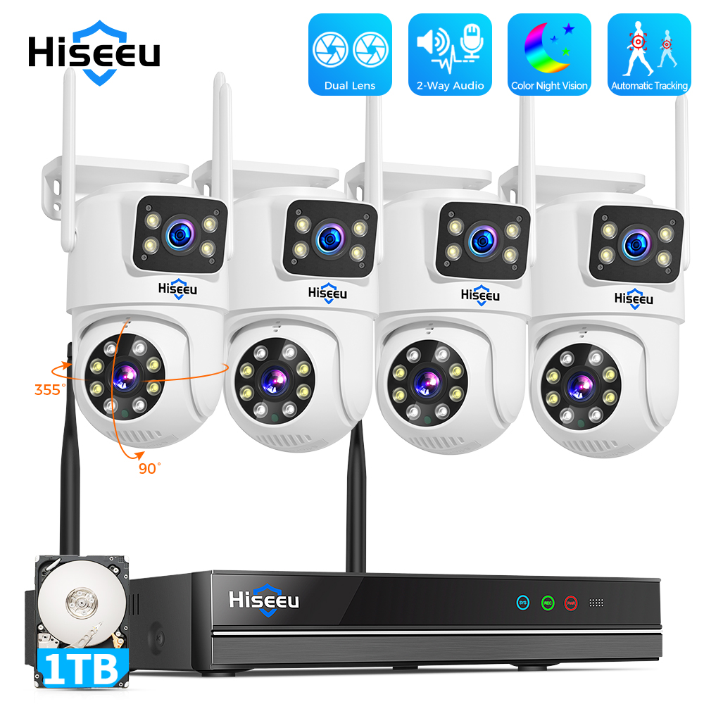 Hiseeu 6MP WiFi Dual Lens Came - Home Security Premium ulasan dan harga