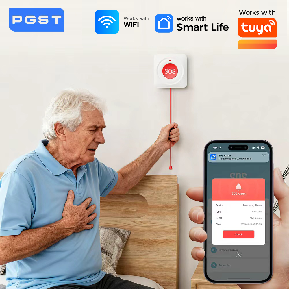WIFI Zigbee Buttontons SOS Pus - Home Security Tools ulasan dan harga