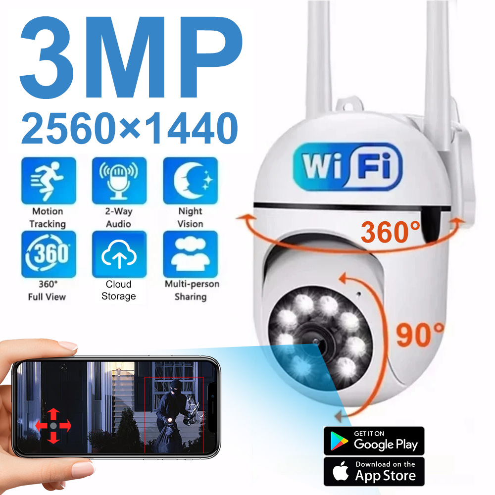 3MP WiFi Camera Home PTZ IP Ca - Home Security Premium ulasan dan harga