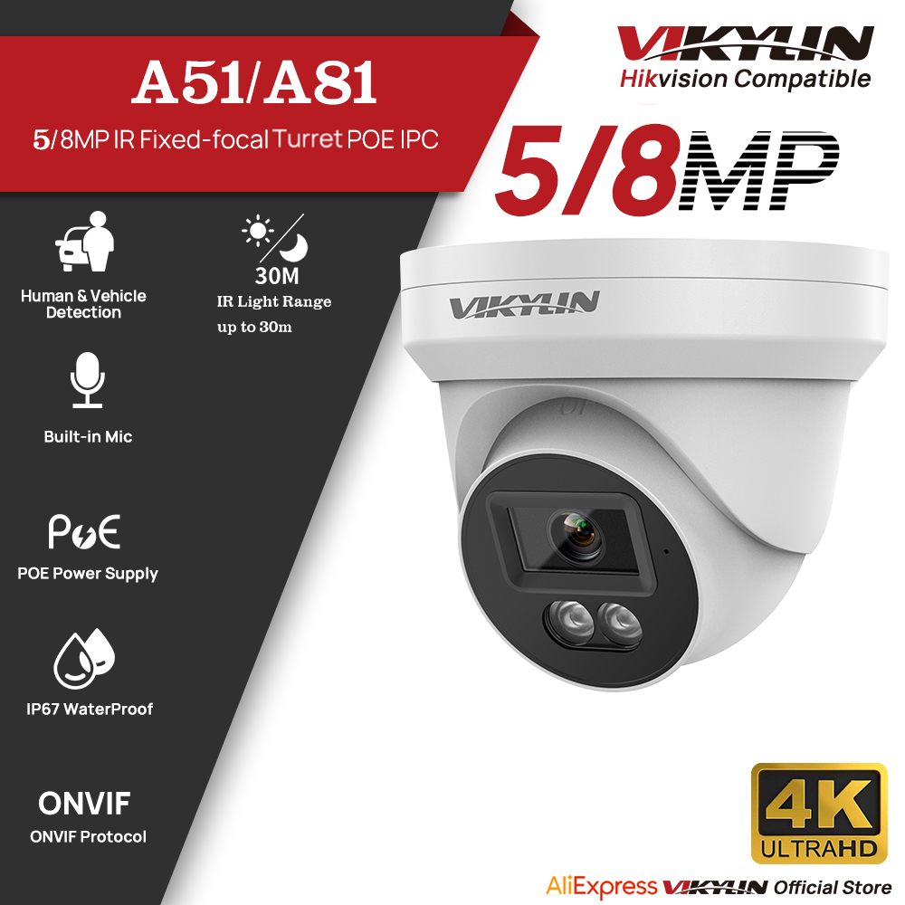 VIKYLIN 5/8MP HD IP Security C - Home Security Lights Outdoors ulasan dan harga