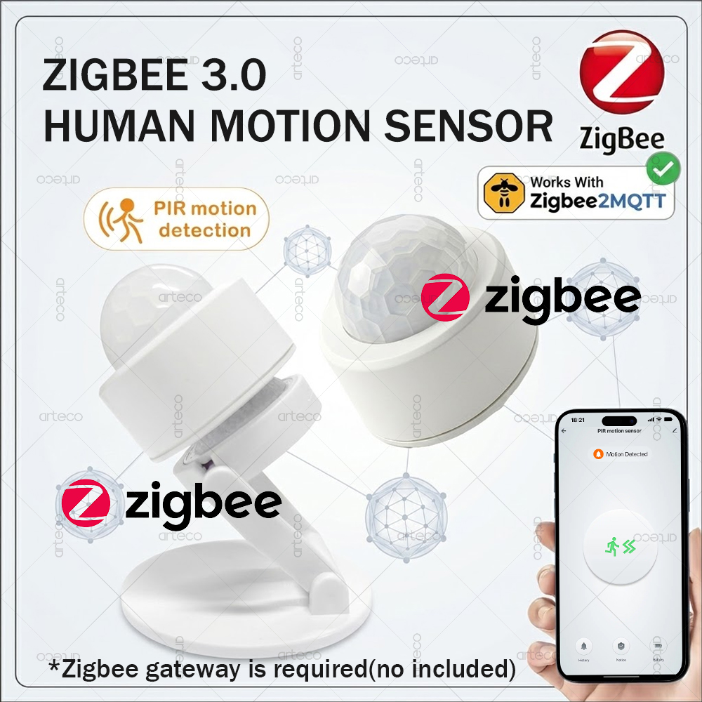 Zigbee 3.0 Mini PIR Motion Sen - Home Security App ulasan dan harga