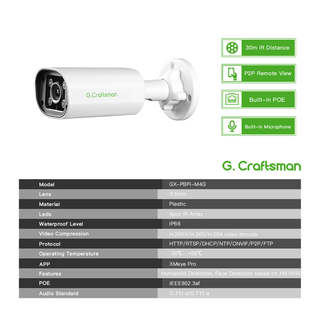C GC PB 4MP POE IP Camera,Buil - Home Security Camera ulasan dan harga