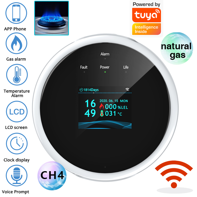 2.4G WiFi Gas Alarm Sensor Com - Home Security With Ai ulasan dan harga