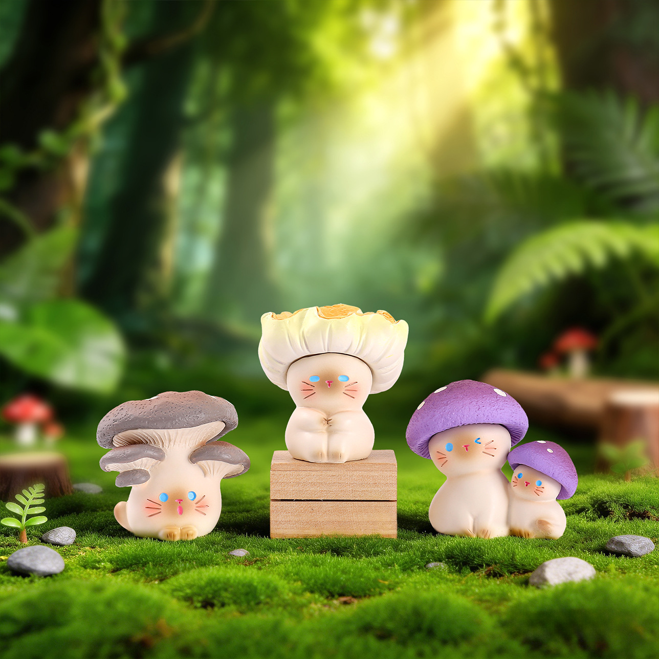 Mushroom Meow Blind Box Cute C - Home Security Packages ulasan dan harga