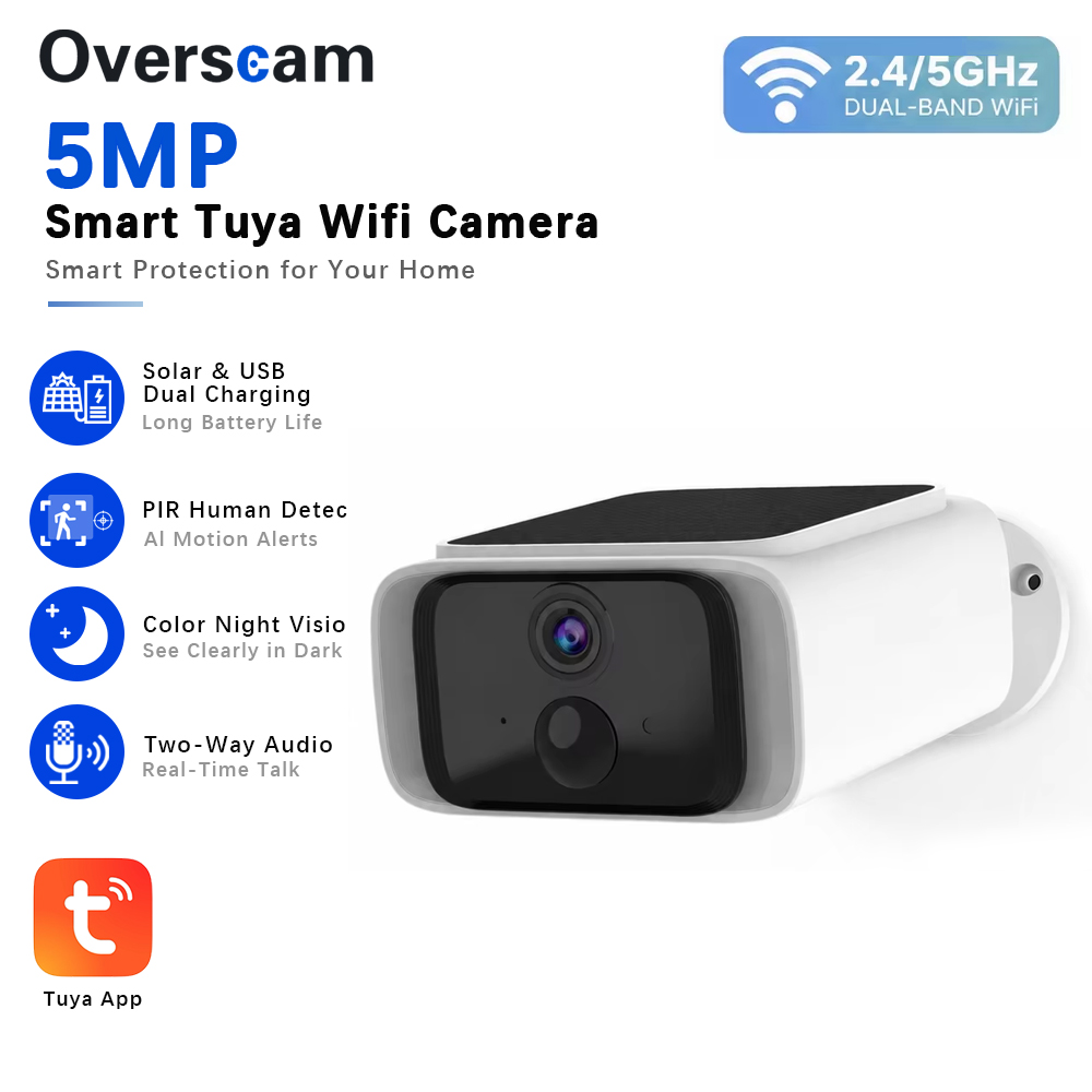 Tuya 5MP Solar Security Camera - Home Security Adt ulasan dan harga