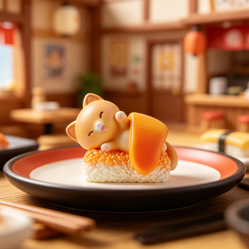 Sushi Cat Blind Box Cartoon Fi - Home Security Packages ulasan dan harga