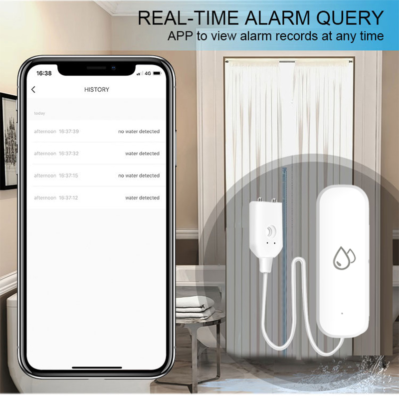Tuya WiFi Water Leakage Alarm  - Home Security Monitoring ulasan dan harga
