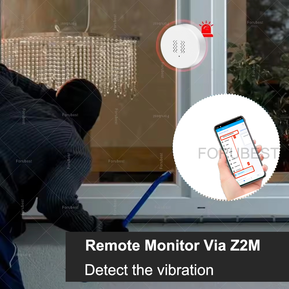 Smart ZigBee Vibration Sensor  - Home Security Monitoring ulasan dan harga