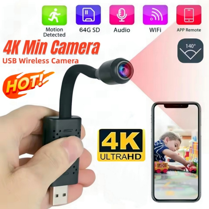 4K Mini USB WiFi Camera Portab - Home Security Premium ulasan dan harga